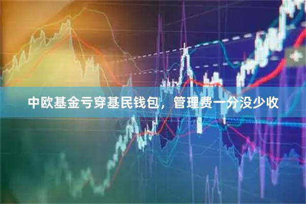 中欧基金亏穿基民钱包，管理费一分没少收